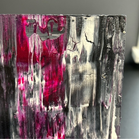 Original Abstract Painting On Reclaimed Wood 12” X 12 “ X‎ 1” Getting Through It - Picture 13 of 16